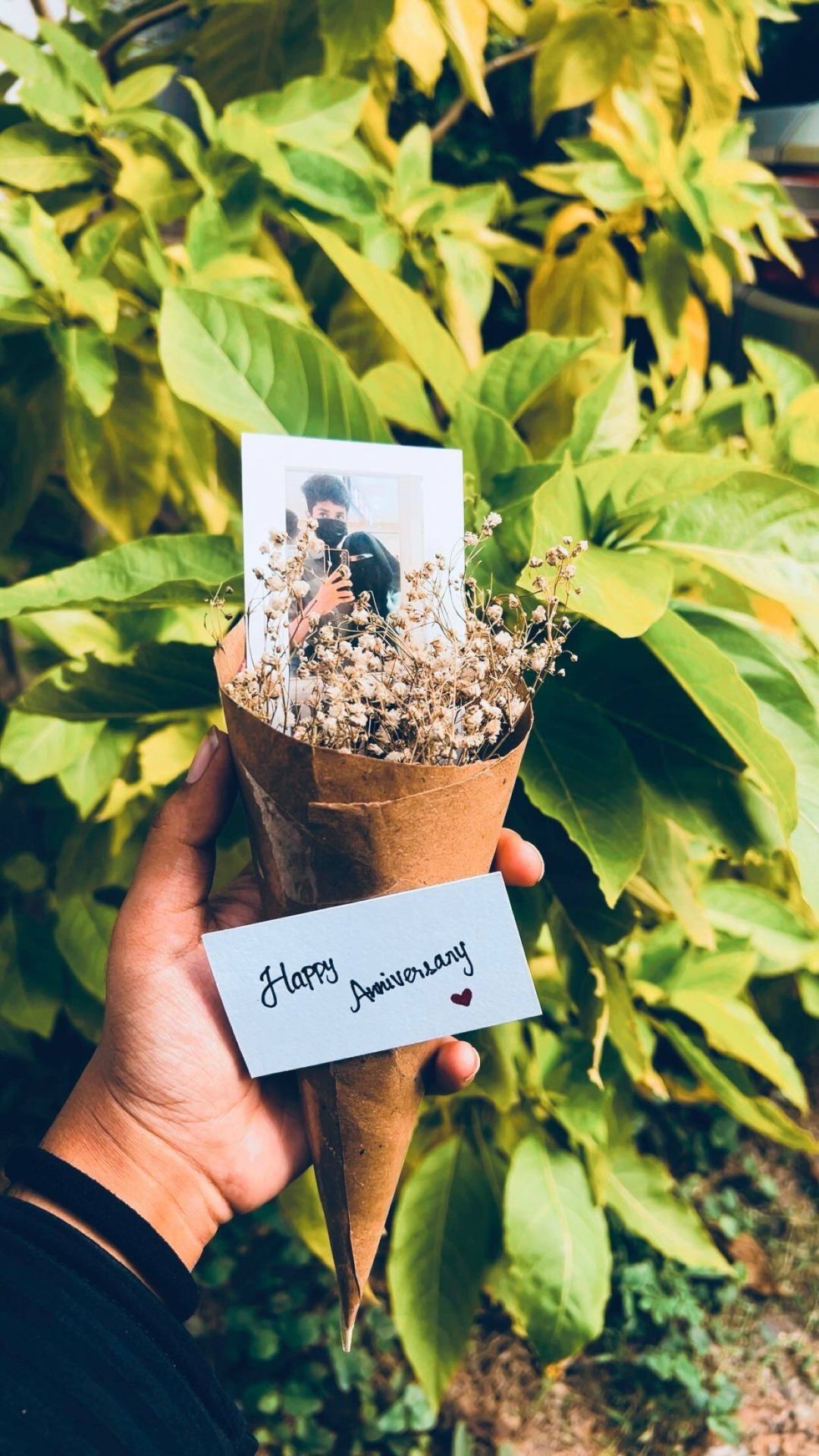 Anniversary Photo Cone Bouquet